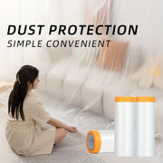 Disposable Furniture Dust Cover 1pc with Tape Durable Plastic Protector for Beds Sofas Tables