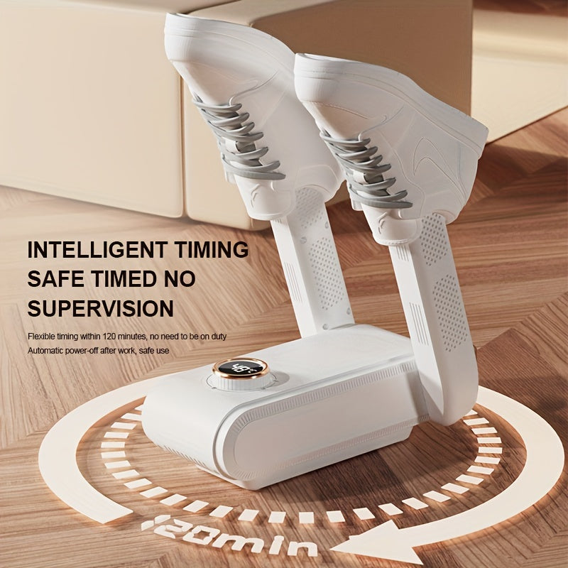 Vaqt o'lchagichli poyabzal qurituvchi - Tez quritish, uyda namlikni olib tashlash uchun portativ, yig'iladigan dizayn, AQSh rozetkasi, 220-240V