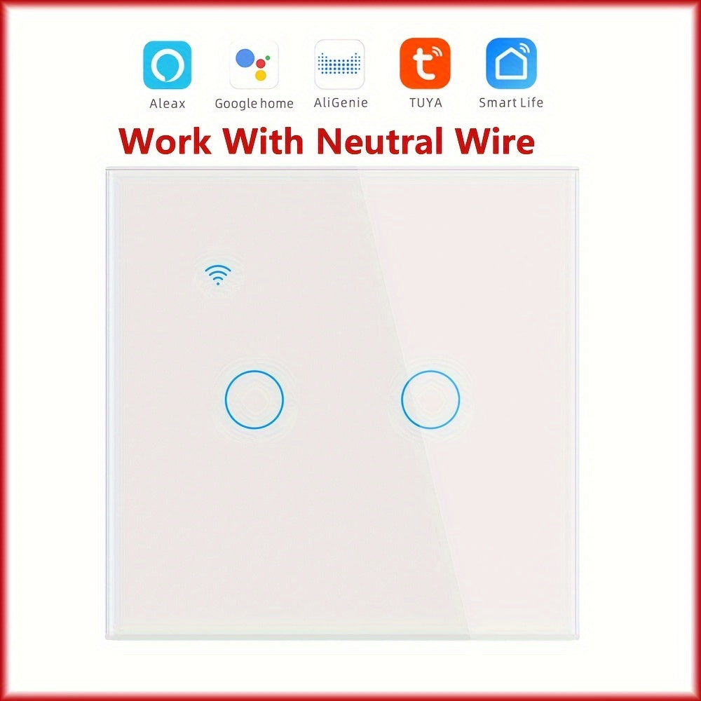 WiFi Smart Light Switch Single Pole Voice Control Compatible with Alexa and Google Assistant