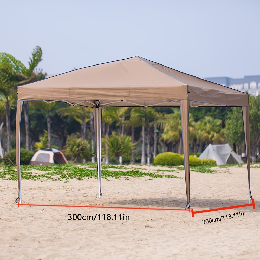 Quyoshdan himoya, kampirlik, ochiq teraslar, shamol va yomg'irdan himoya, savdo ko'rgazmalari, ochiq partiyalar uchun soyali pop-up tijorat palatkalari. Ular qozonlar, po'lat ramka va saqlash sumkasini o'z ichiga oladi.