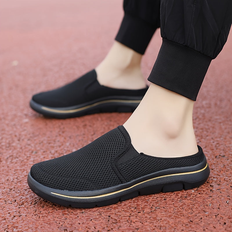 Plus Size Men's Breathable Hollow Out Mules with Soft Durable Sole for Summer