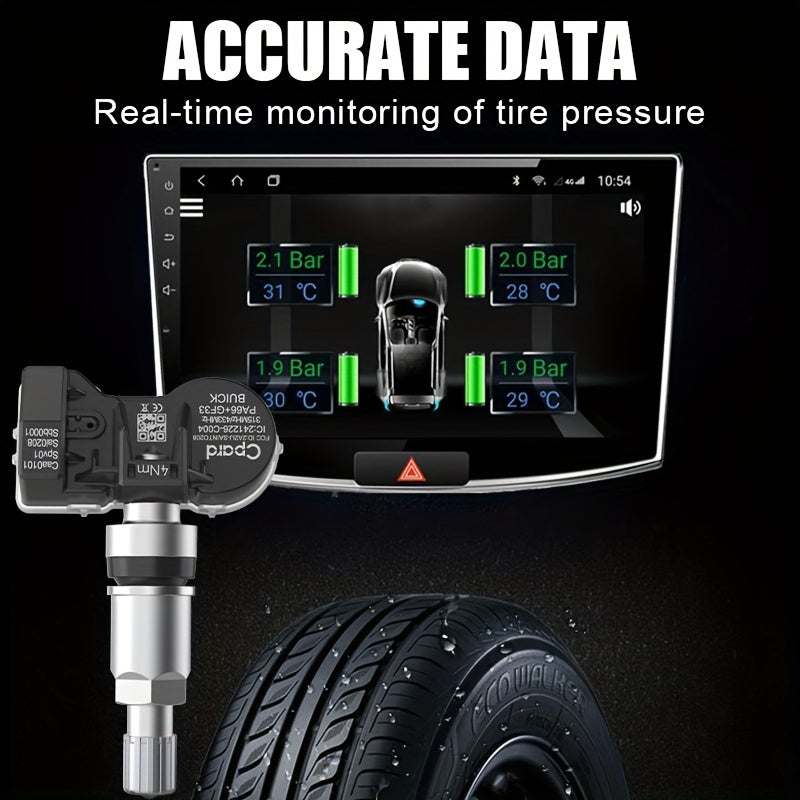 Набор из 4 датчиков давления в шинах для автомобилей 315/433 МГц, комплект замены