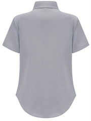 Женская блузка большого размера с коротким рукавом и асимметричным подолом