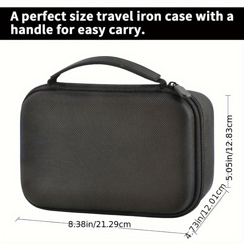 Travel Iron Organizer Case Durable EVA Gray Portable Storage with Mesh Pocket