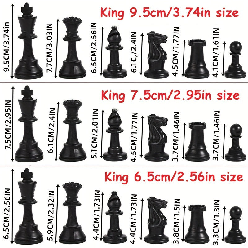International Chess Set for Adults Plastic Chess Pieces for Championship Game