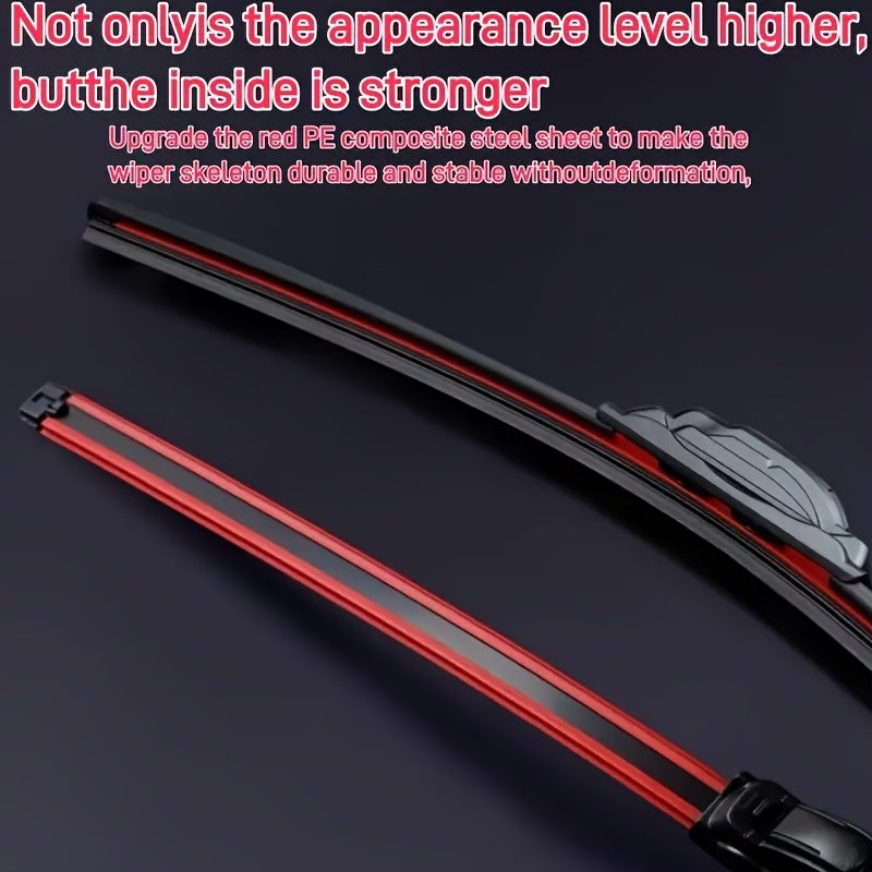 Universal U-Shaped Multi-Functional Wiper Blade Durable Dual Rubber Fit All Cars