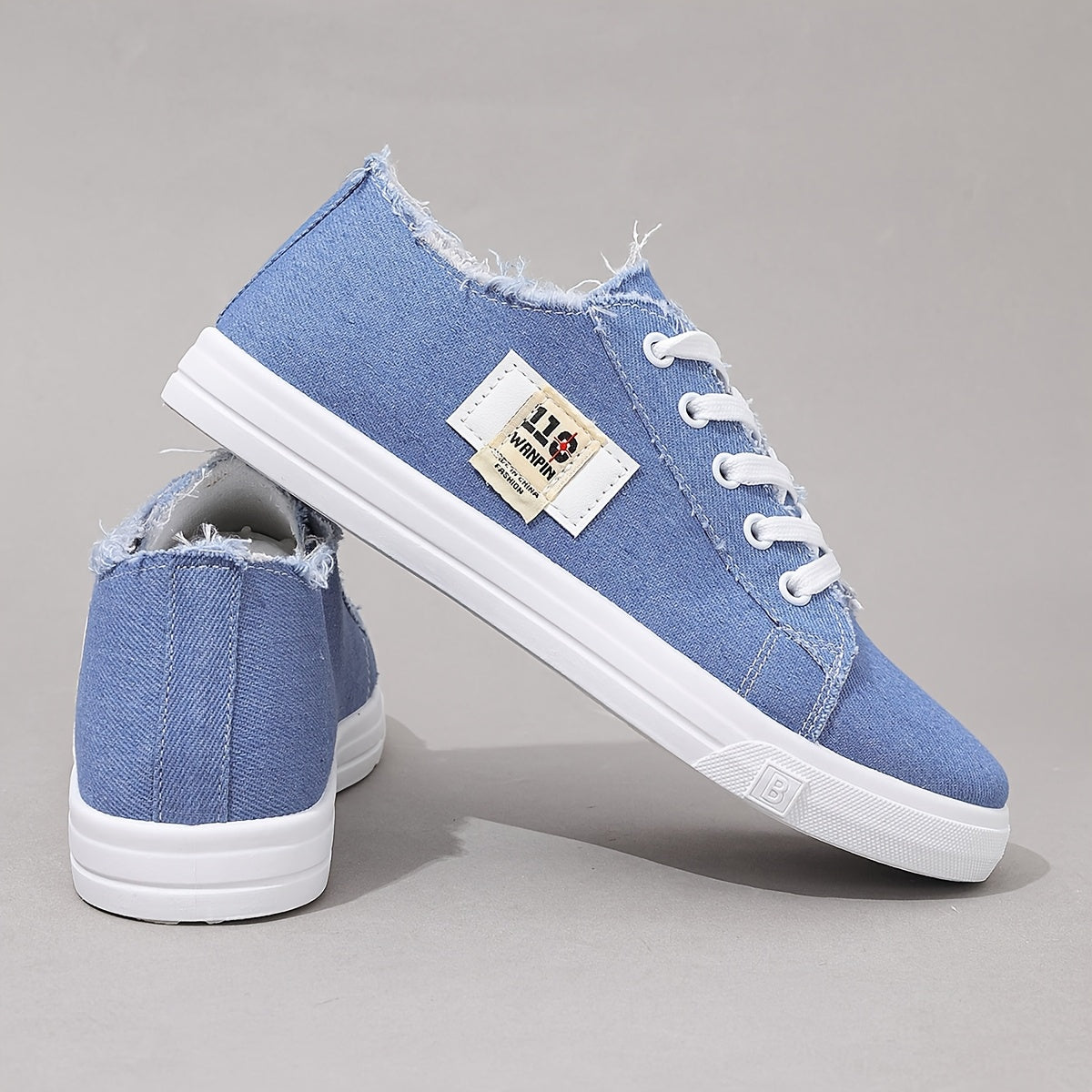 Women's Breathable Fabric Sneakers, All-Season Casual Lace-Up Shoes