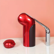 Red ABS Wine Bottle Opener with Paper Cutter Manual Lever Kitchen Tool