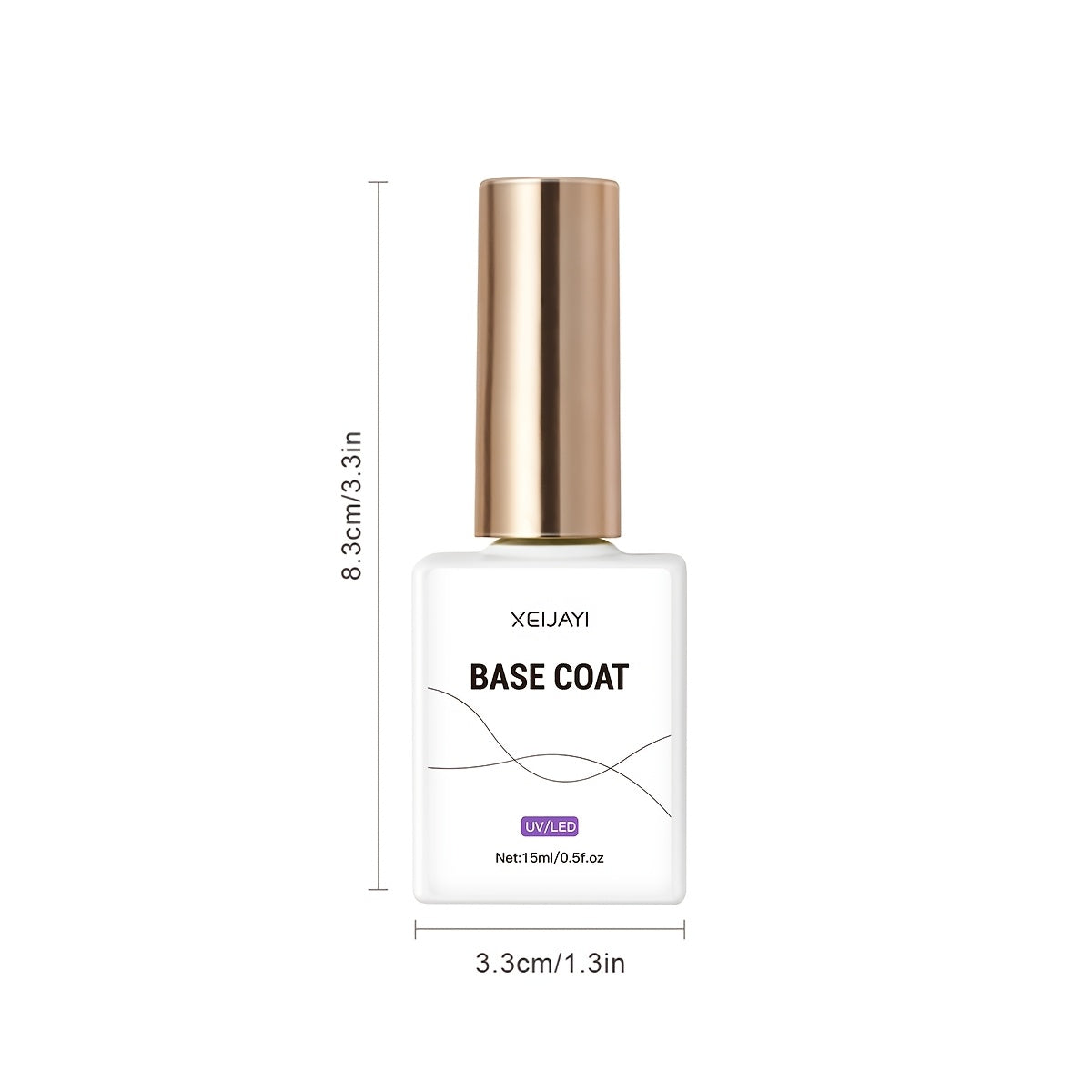 15ml Gel Nail Polish Set with Base and Top Coat UV LED Curable Unscented