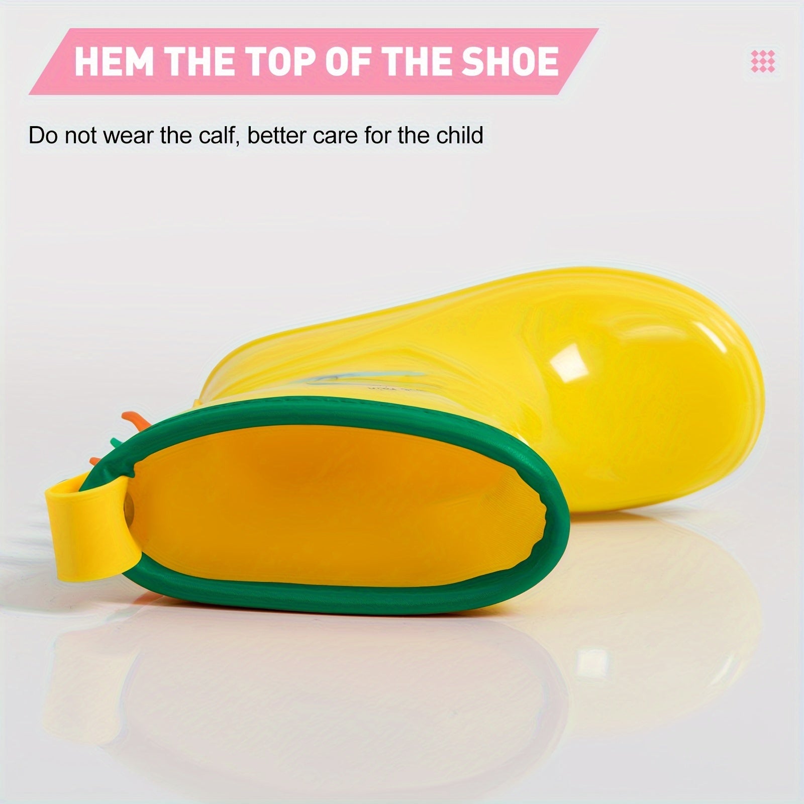 Kids' Dinosaur Rain Boots Waterproof Non-Slip Short Boots for Ages 2-8