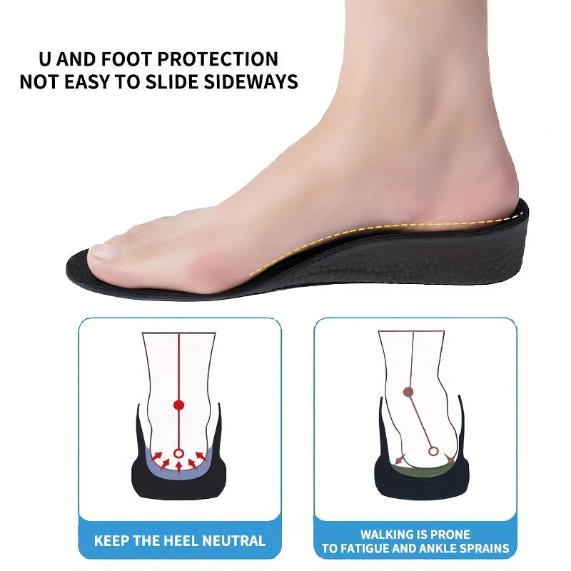 Men Women Soft Sole Height-Increasing Insoles Sports Breathable Sweat-Absorbing