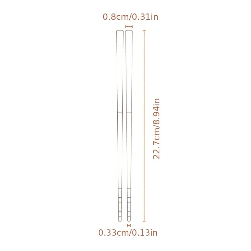 4 pares de palillos reutilizables de acero inoxidable antideslizantes aptos para lavavajillas, regalo