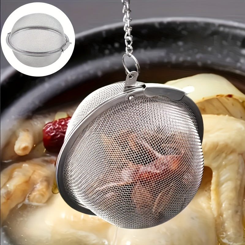 Stainless Steel Tea Ball Strainer Set with Mesh Infuser for Loose Tea and Spices