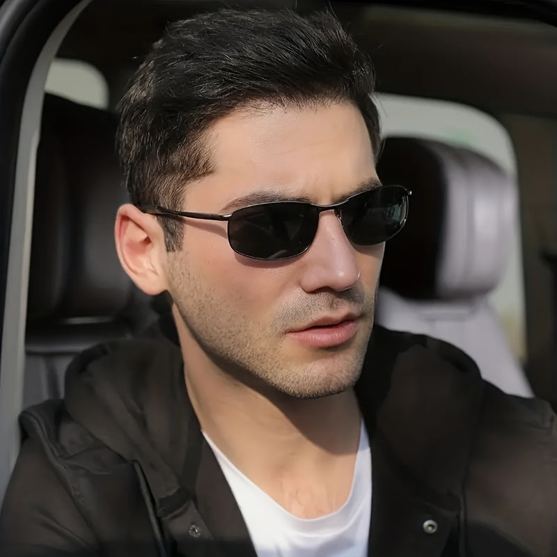 Men's Polarized Metal Frame Sunglasses for Driving and Sun Protection