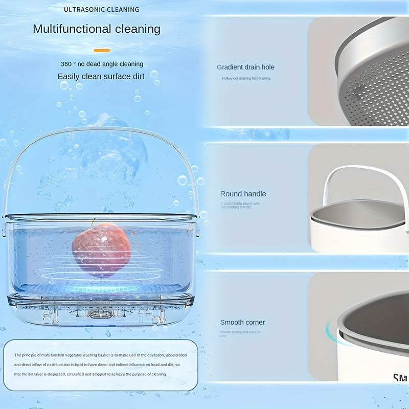 Electric Fruit and Vegetable Cleaner for Smart Homes Dual-Layer Suction Cup Durable ABS