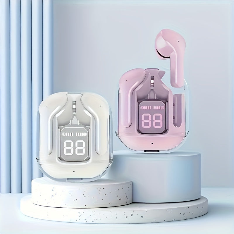 Wireless Earbuds with LED Battery Display Dual Microphones In-Ear Sports Headphones