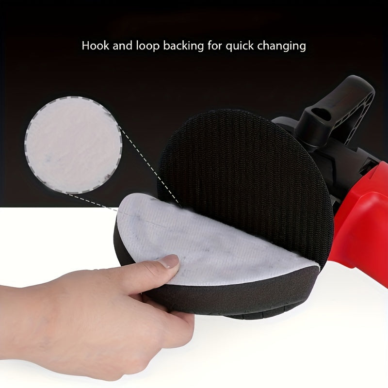 5pcs Car Boat Polishing Sponges Hexagonal Ripple Pattern Washable Buffing Sealing