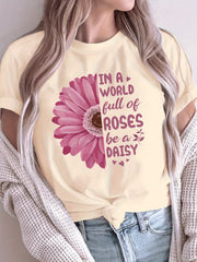 Women's Loose Large Size T-Shirt Spring Summer Casual Short Sleeve Breathable Fabric