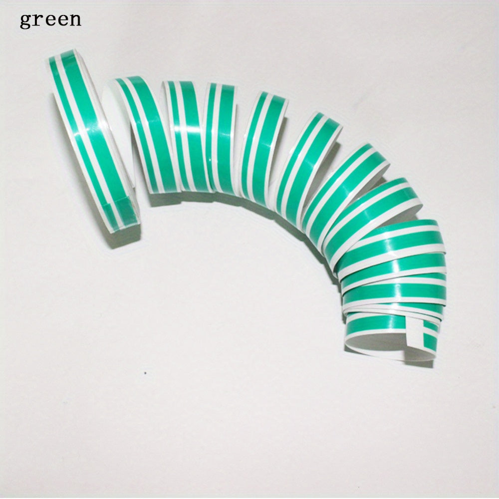 Qora va oq vinil avtomobil chiziqli stiker 385.8 dyuym, suv o'tkazmaydigan, UVga chidamli