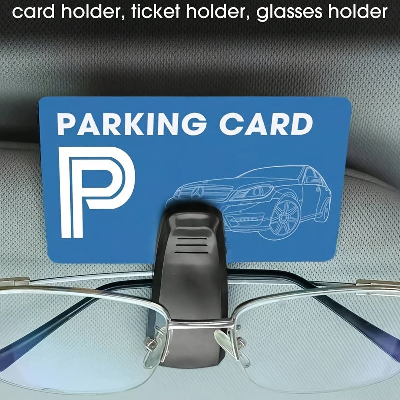 Car Glasses Clip S-Shaped Car Mount Holder Eyeglasses Ticket Card Holder