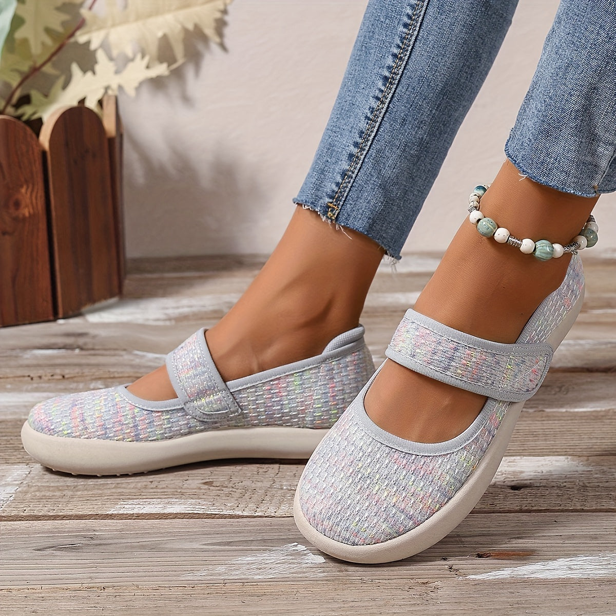 Zapatos planos casuales para mujer con suela suave y ligeros para caminar