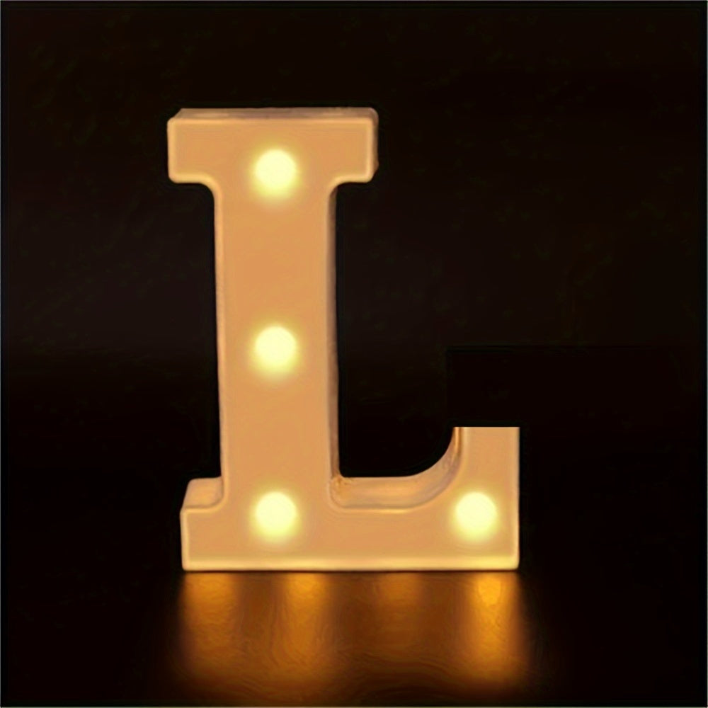 16cm LED Alphabet and Number Night Light Battery Powered Warm White for Home Decor