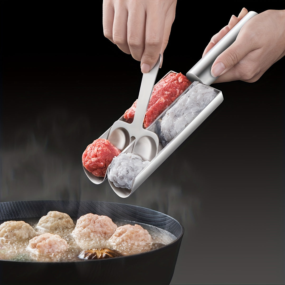 Stainless Steel Meatball Maker Mold for Fish Shrimp Rice Balls Kitchen Tool