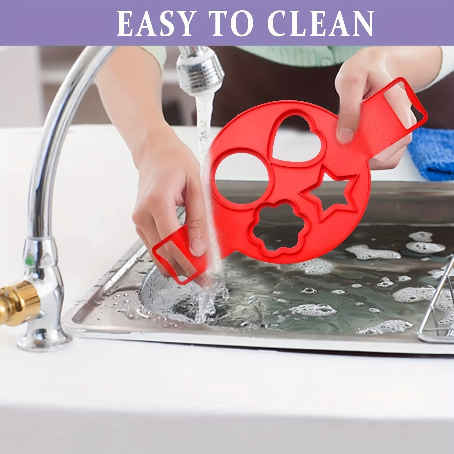 Silicone Egg Omelet Mold Flower Heart Star Round Pancake Maker Kitchen Supplies