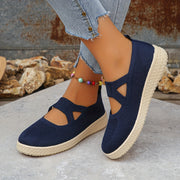 Women's Slip-On Flat Shoes Breathable Knit Comfortable All Seasons