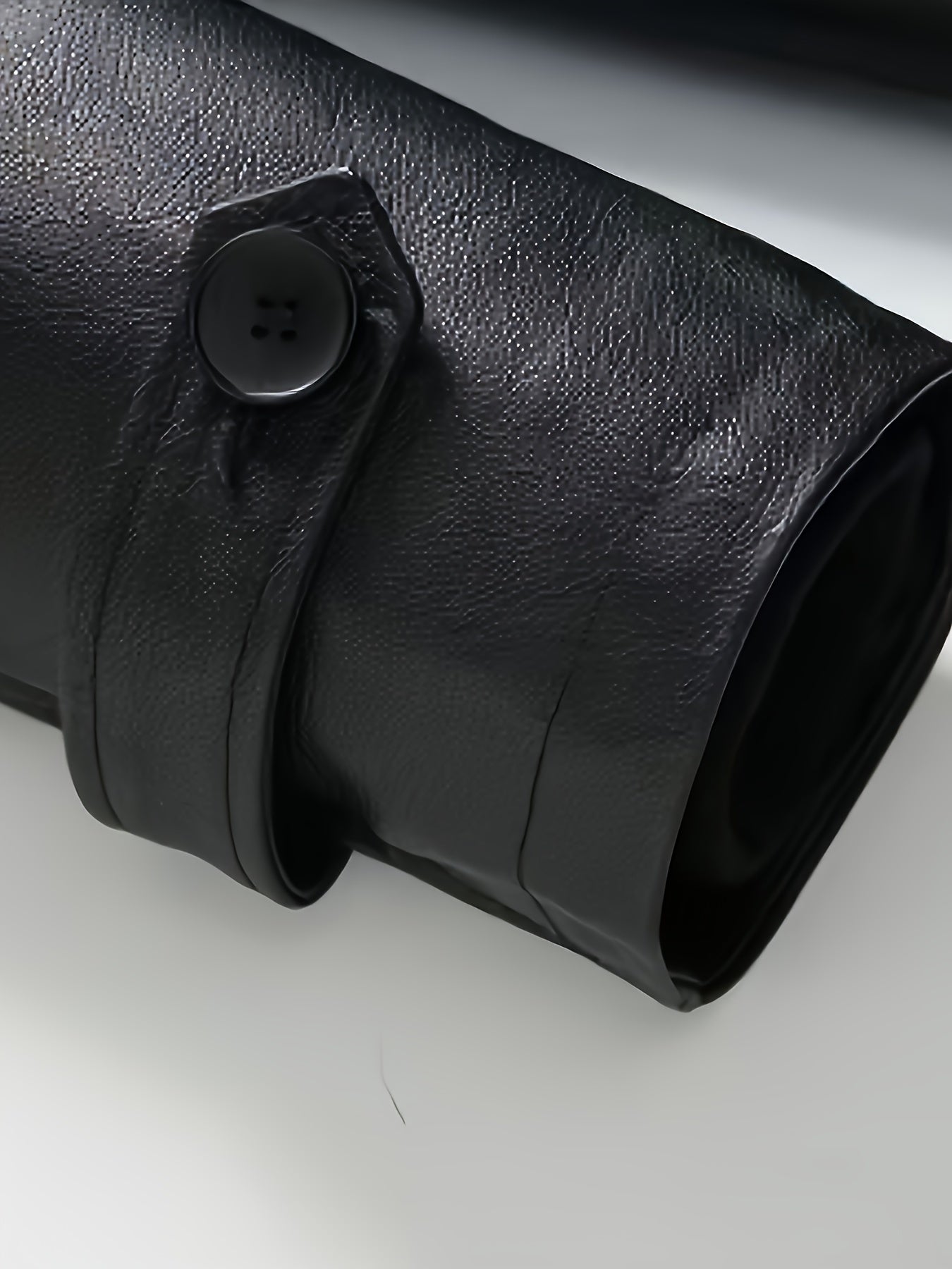 Plus-Size Men's Mid-Length PU Overcoat for Fall and Winter Casual Outings