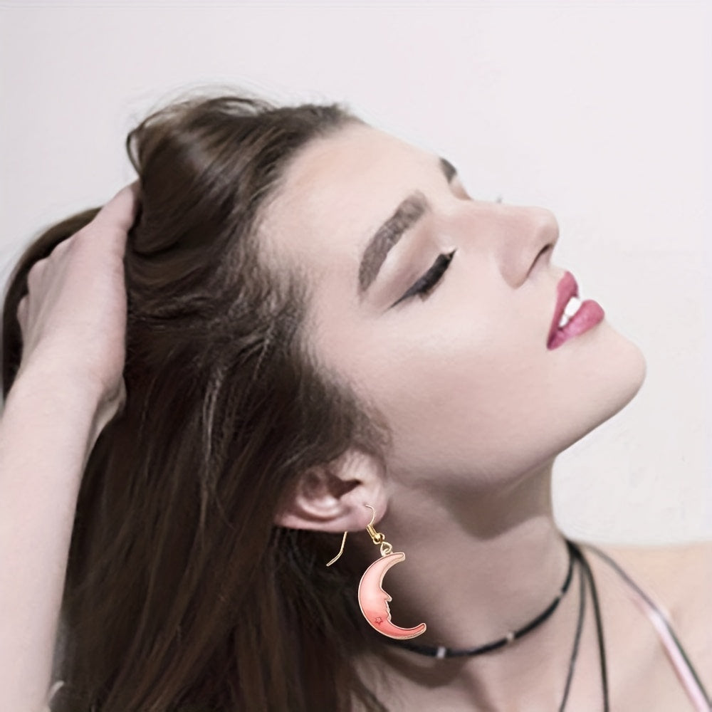 Set of 24 Pink Assorted Gold Plated Enamel Celestial Pendants for Jewelry Making