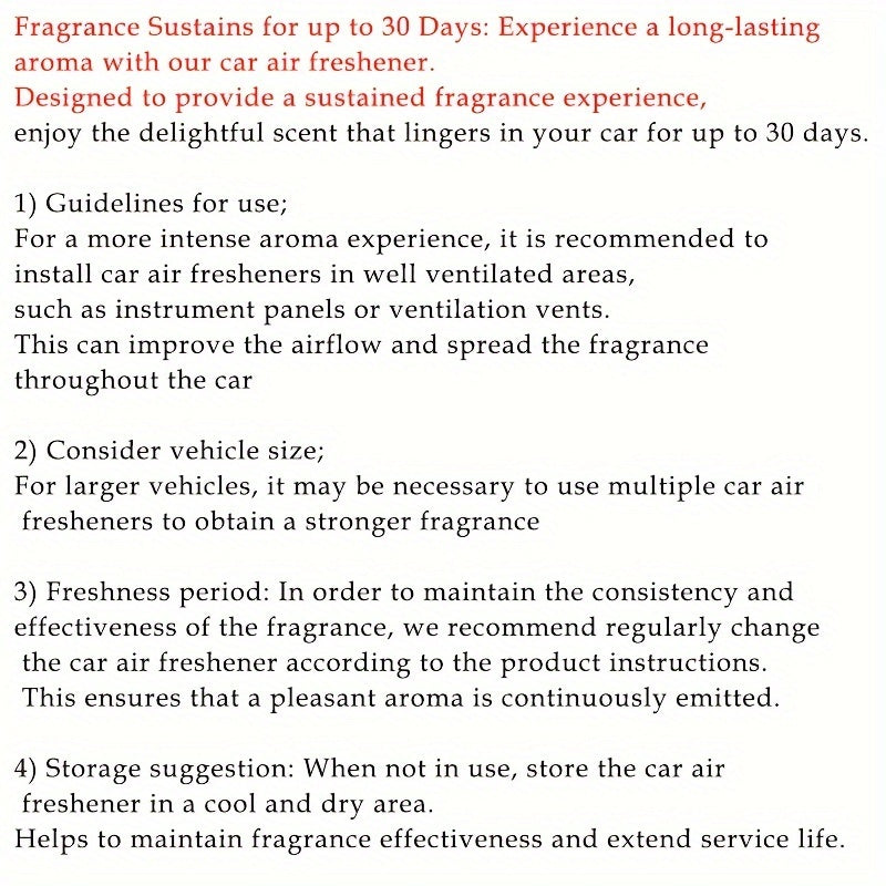 Vintlar uchun avtomobil havo tozalovchi, Auto Aroma, aromatizator aksessuarlari