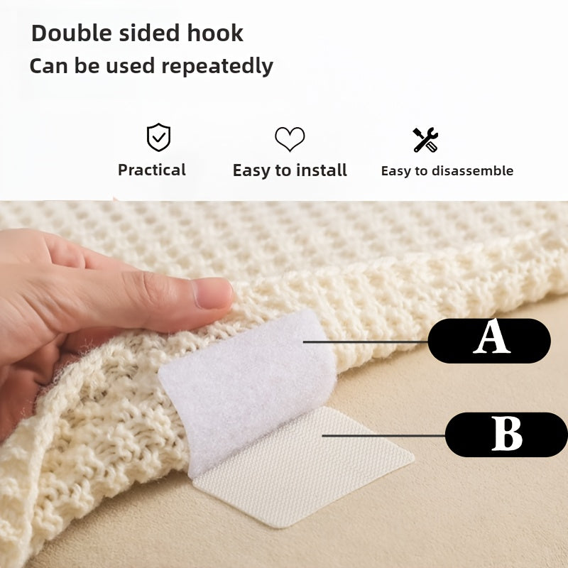 Set of 8 Anti-Slip Fixing Stickers for Furniture and Home Decor 3.99x5.99cm