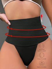 High Waist Shaping Panties Tummy Control Buttocks Lifter Women's Underwear Solid Color