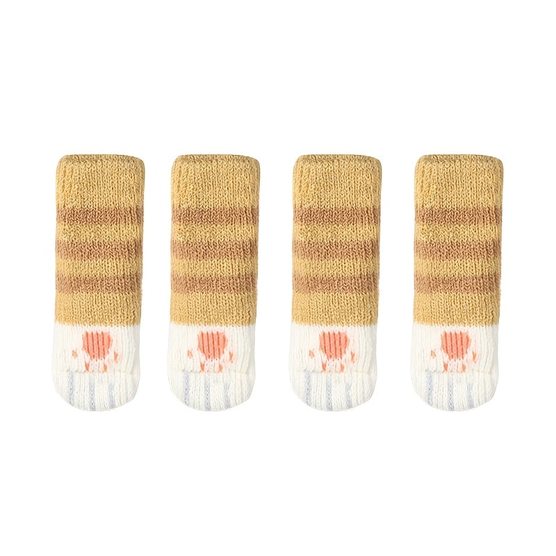 Set of 4 Non-Slip Silent Wear-Resistant Table Leg Covers and Chair Protectors