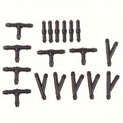 Conectores de tubo de lavado de parabrisas para coche, 18 piezas/30 piezas, de goma, en 3 formas