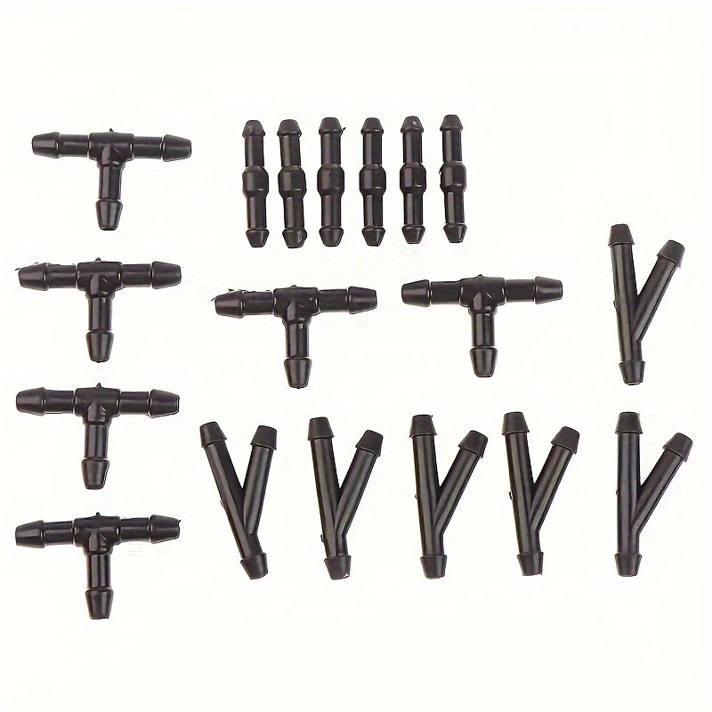 Car Windshield Washer Pipe Connectors 18Pcs/30Pcs Rubber 3 Shapes