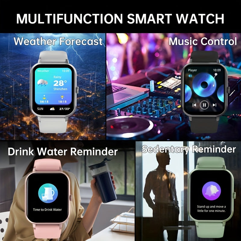 Smart Watch with Wireless Call Answering 1.83-Inch HD Screen Waterproof Fitness Tracker with 123 Sports Modes