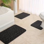 Conjunto de alfombrillas de baño antideslizantes en relieve con espuma viscoelástica, absorbentes y de secado rápido