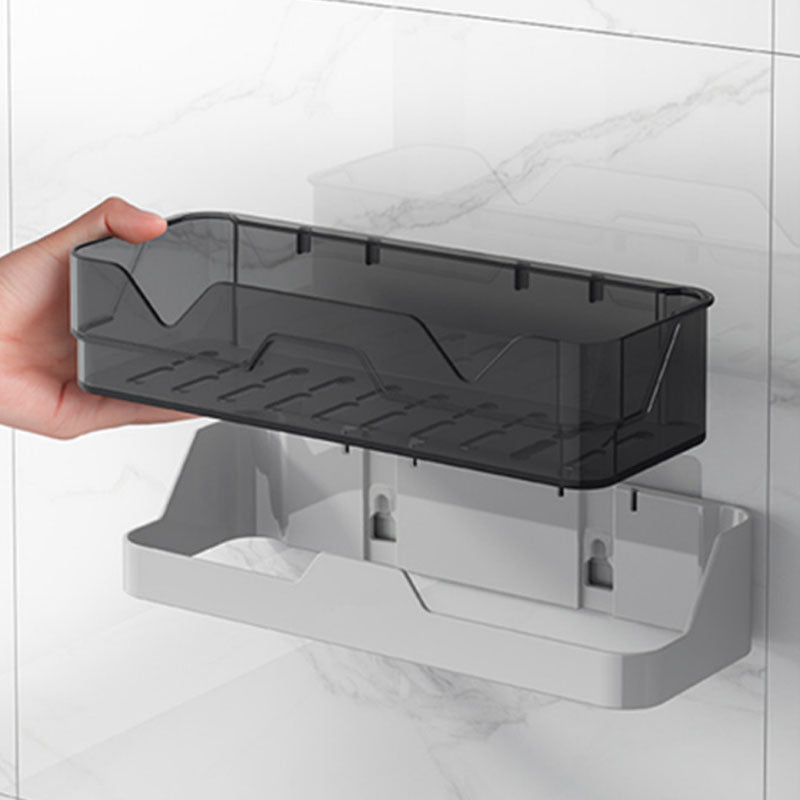 Perchero de pared de plástico sin carga, almacenamiento de ropa sin taladro