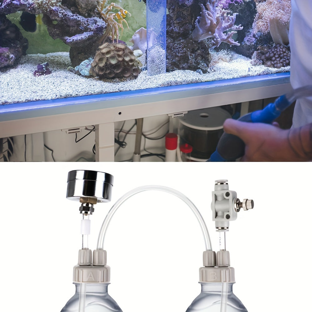 Aquarium CO2 System for Aquatic Plants with Diffuser Valve and Pressure Device