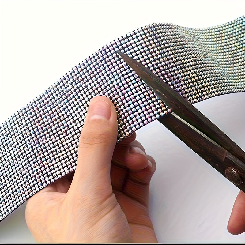 Cinta protectora para umbral de puerta de coche, decorada con rhinestones, autoadhesiva, 60cm