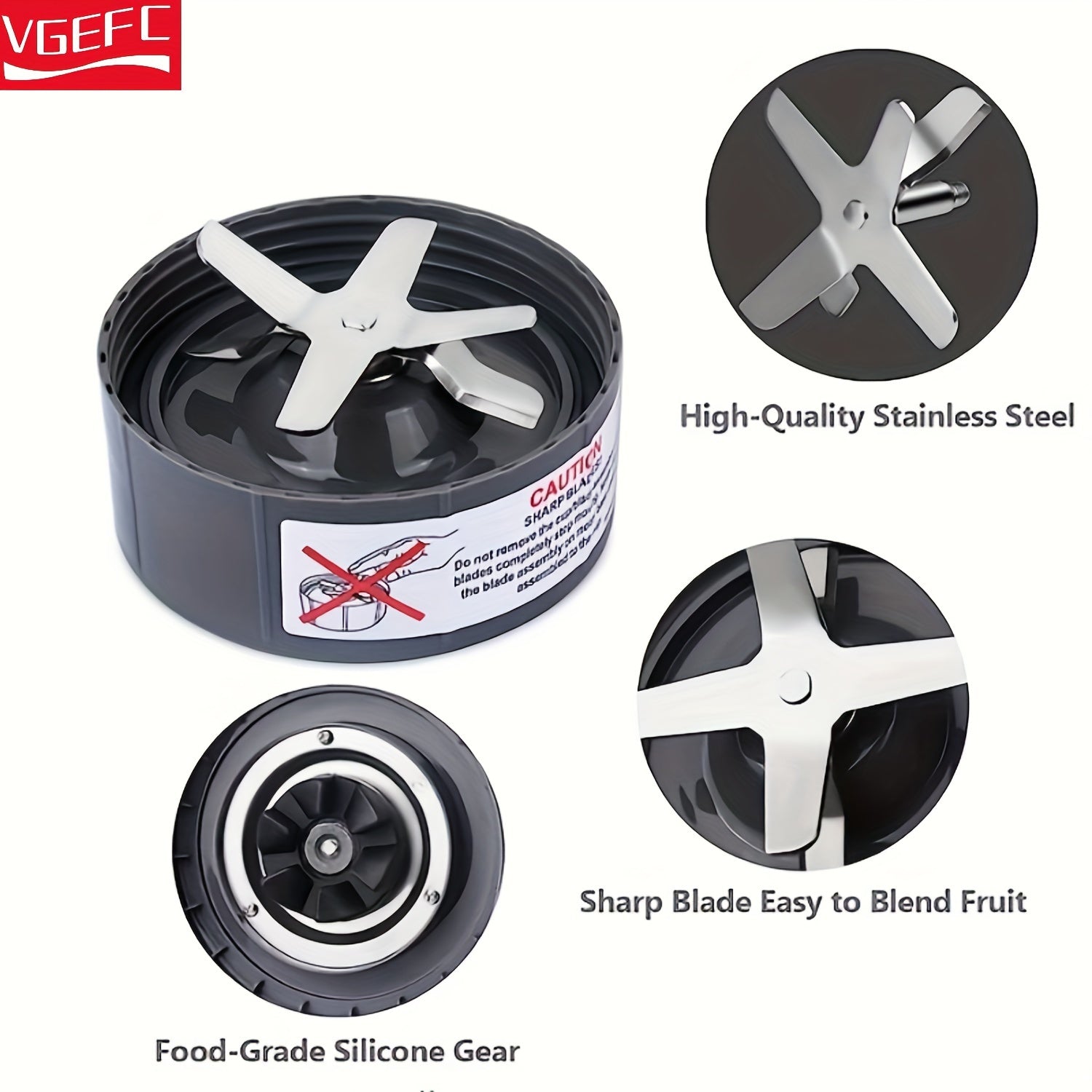 Juego de cuchillas de repuesto para licuadora para NutriBullet de 900W y 600W con cuchilla cruzada de acero inoxidable