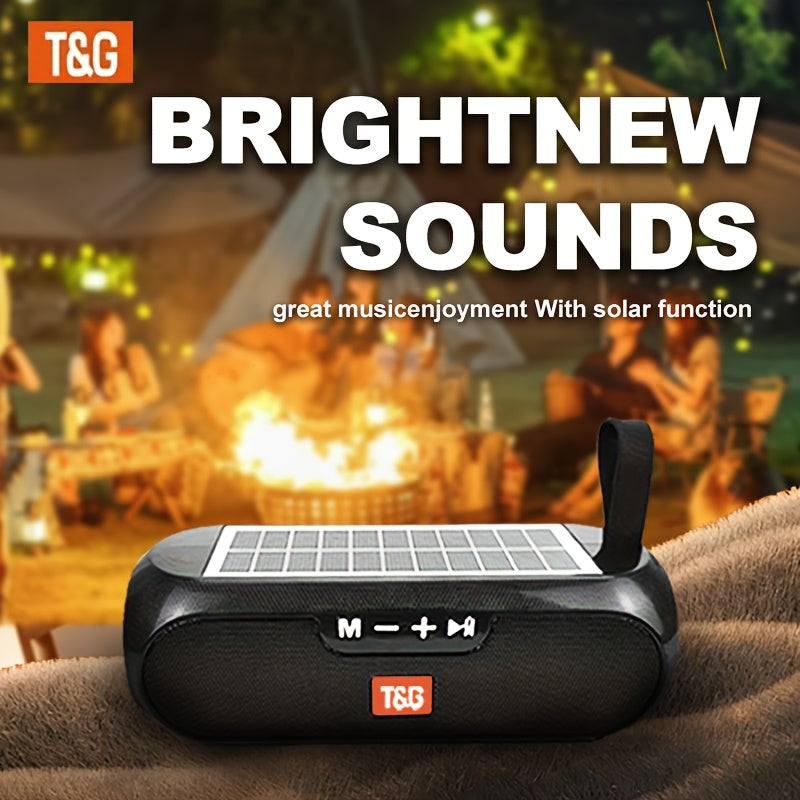 Wireless Solar Speaker with 10W Power, IPX-4 Water Resistance, Bluetooth FM Radio