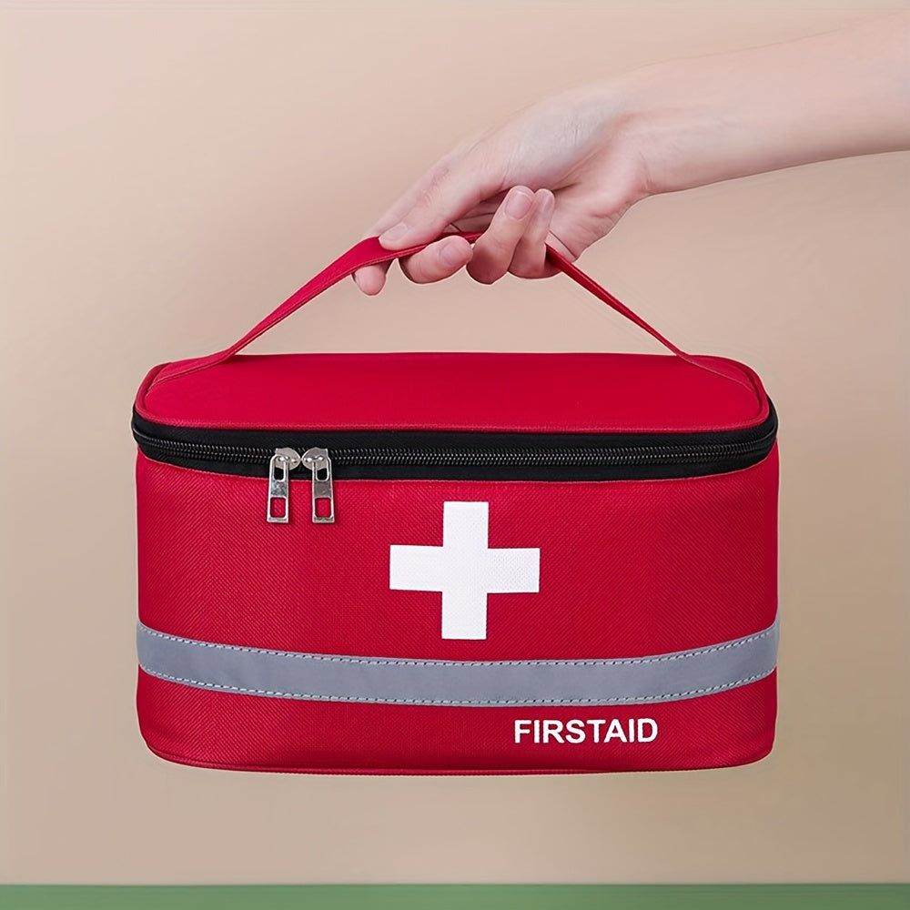 Women's Travel First Aid Kit Portable Polyester Medicine Organizer for Home and Outdoor Use