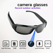 Gafas de vídeo HD para deportes y reuniones 1080P, ángulo amplio de 75°, memoria de 64GB incluida