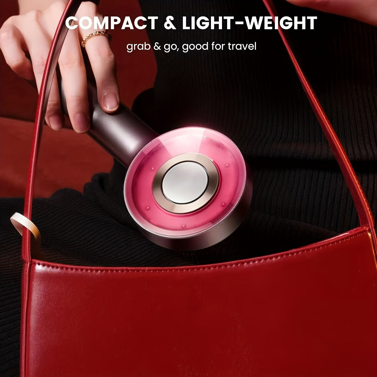 Cordless Scalp Massager Comb with Essential Oil Dispenser and 3 Modes Red and Black