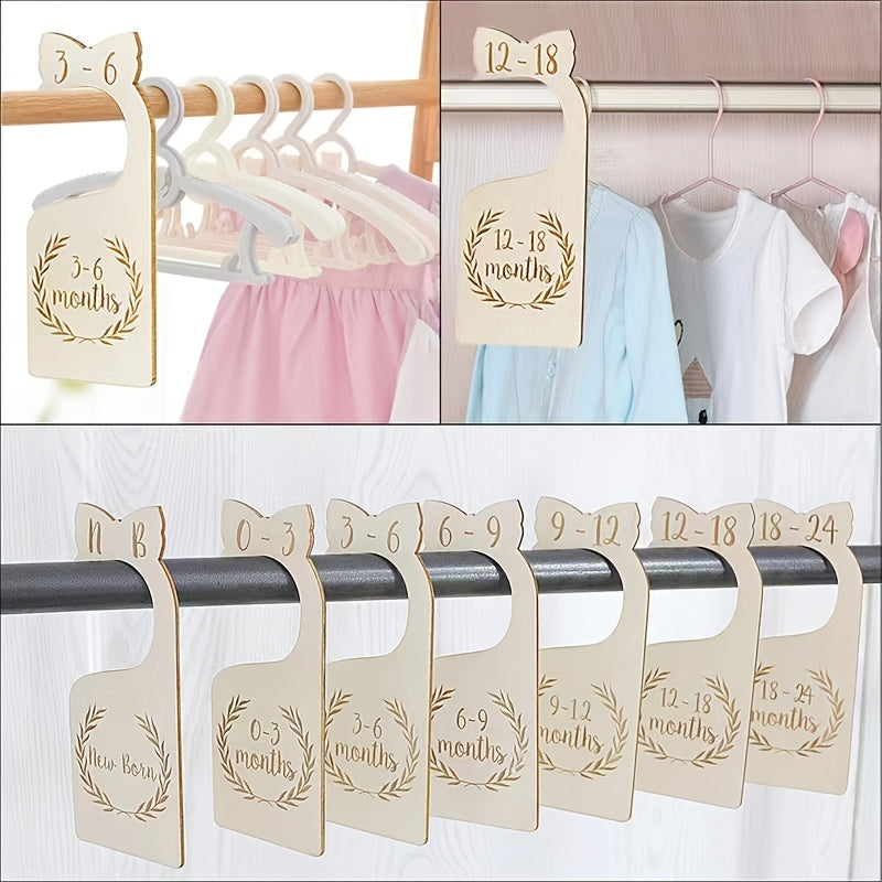 Baby Closet Organizer 7-Piece Set for Newborn to Toddler Wardrobe White