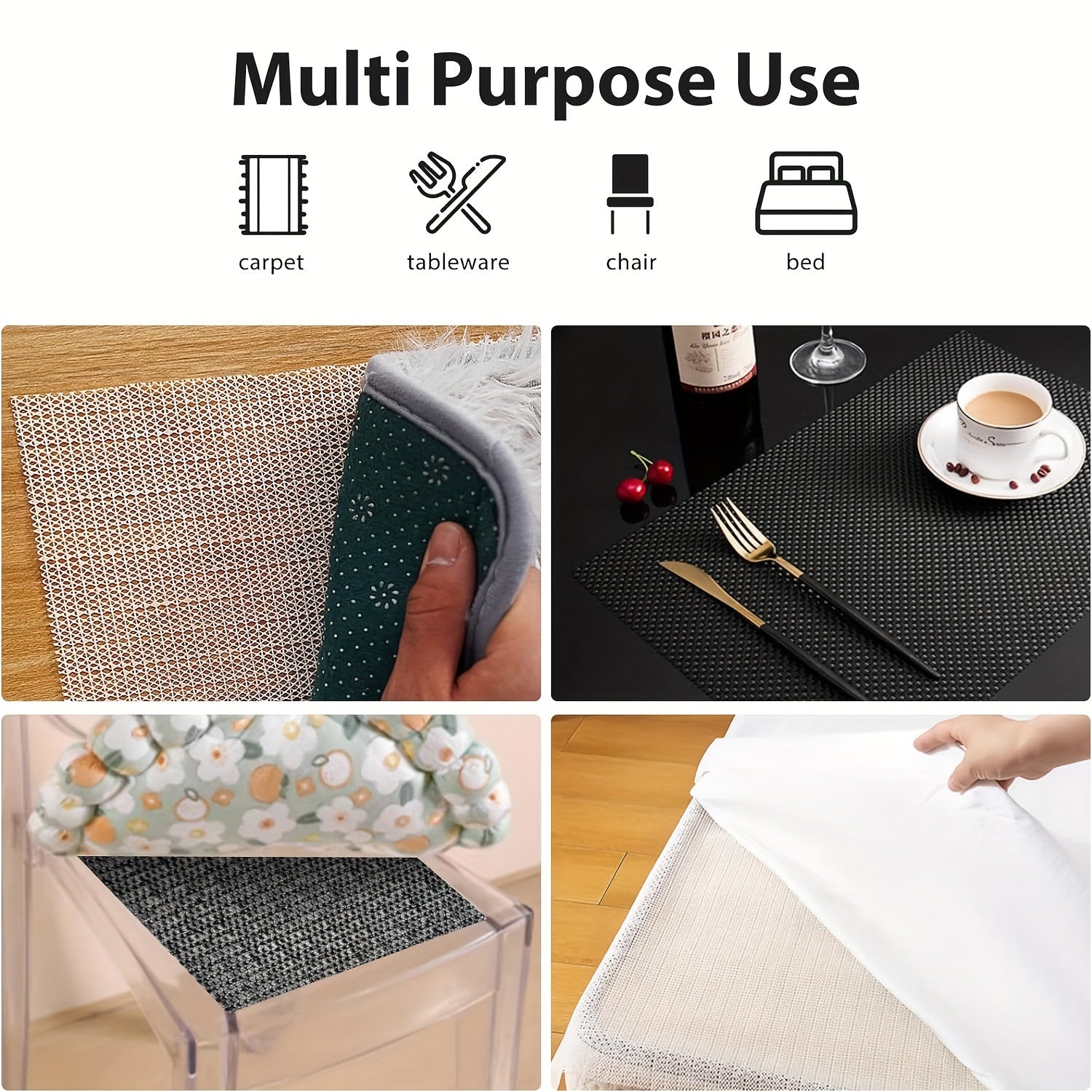 PVC gilam mato yopishtiruvchi, sirpanmaydigan gilamni barqarorlashtiruvchi, yog'och pol uchun