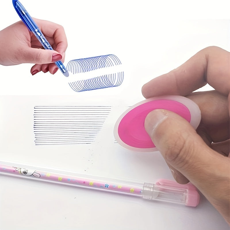 103 ta qora va ko'k o'chiriladigan gel qalamlar to'plami, qayta to'ldiriladigan siyoh kartochkalari, 0.5mm, sehrli o'chiriladigan, yuviladigan tutqichlar - 2 qalam, 100 ta qayta to'ldirish kartochkasi, 1 o'chirgichni o'z ichiga oladi - Ofis uchun ideal va